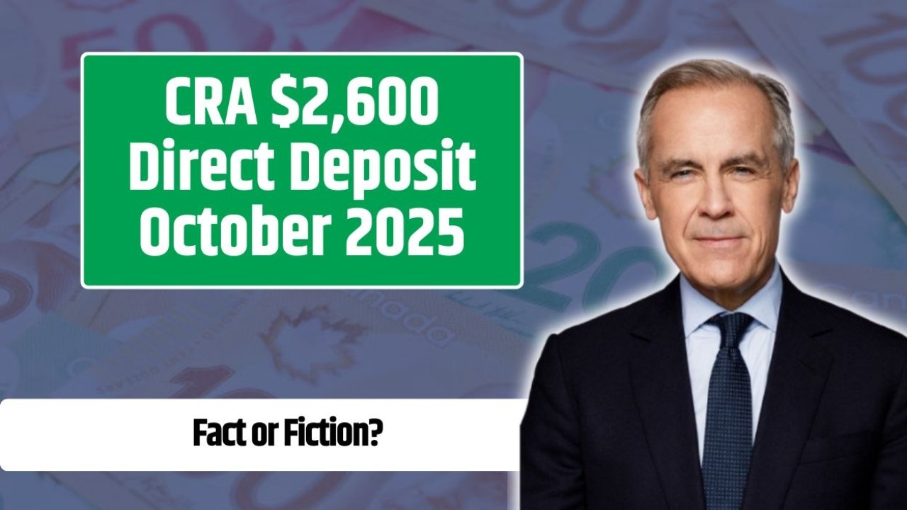 Canada CRA $2,600 Direct Deposit 2025: Payment Dates, Eligibility & Full Details