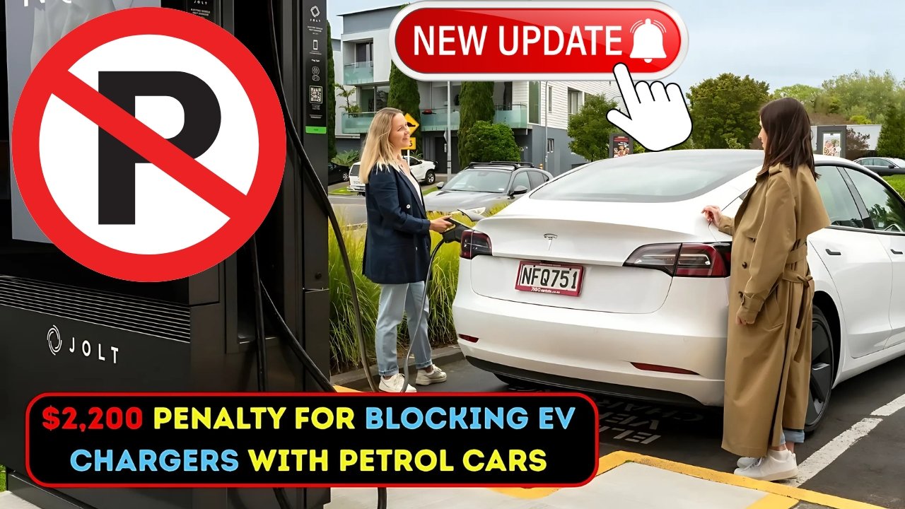 Australia Traffic Rules: Petrol Cars Risk $2,200 Fine for Using EV Charging Bays