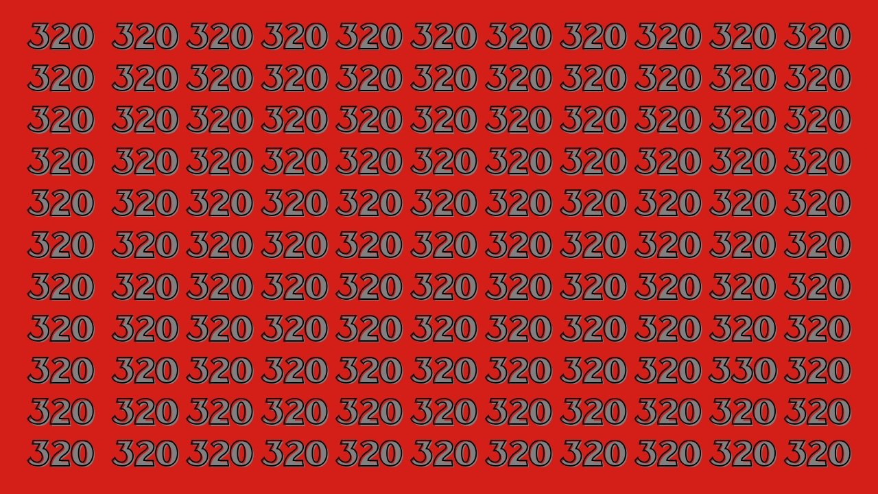 Optical Illusion Challenge: Can You Spot the Hidden Number 330 in 7 Seconds?